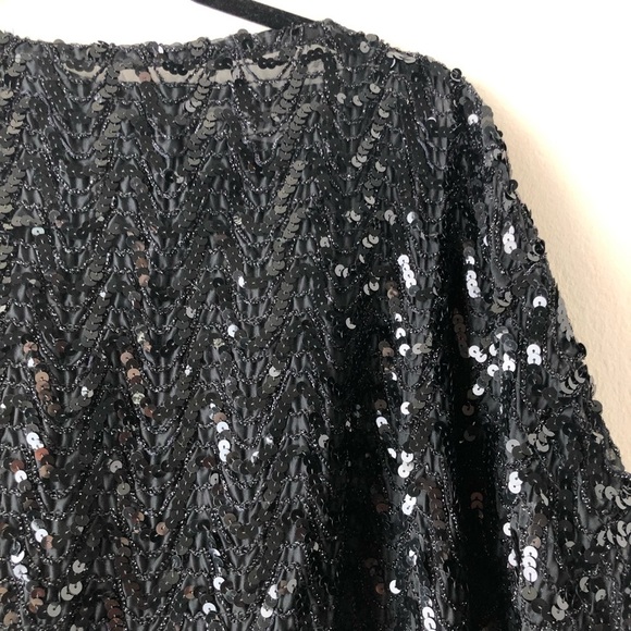 Vintage Miss H Sequin Batwing Disco 🕺 70s/80s Top - Picture 4 of 8